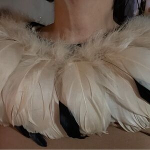 Ostrich Feather Hat Wreath/ Accessory